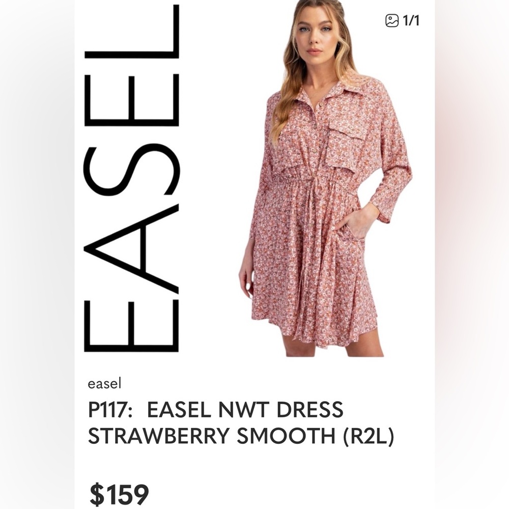 EASEL NWT DRESS STRAWBERRY SMOOTH (R2L)